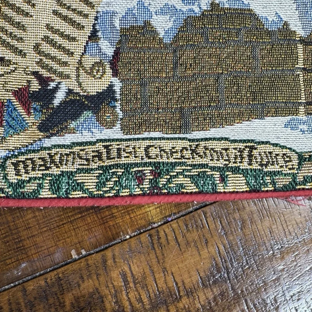 Vtg Set Of 2 Betty Smith Whiteaker Santa ‎ Christmas Tapestry Pillow Covers 15